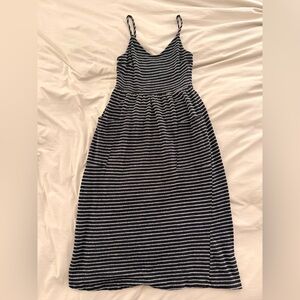 Striped Black and White Spaghetti Strap Dress
